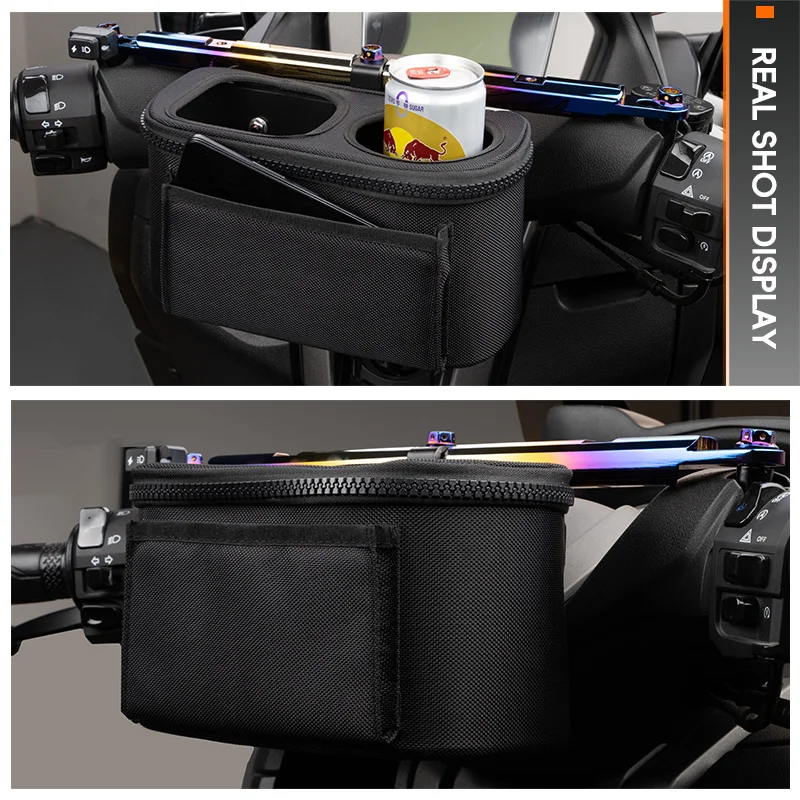 For Yamaha XMAX 300/250 NMAX155 Motorcycle Handlebar Drink Water Bottle Cage Cup Holder Crossbar Bracket Balancebar Storage Bag