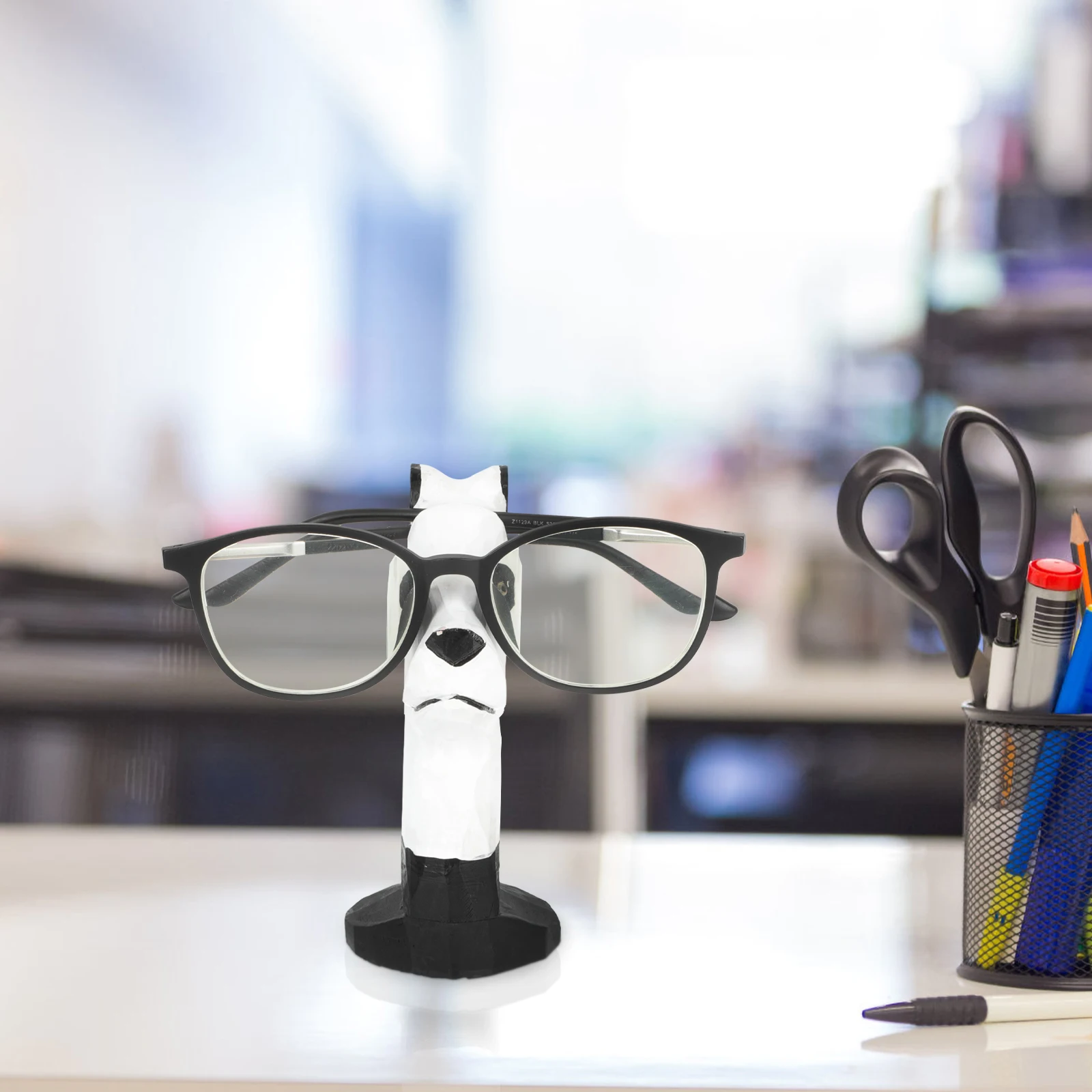 

Panda Shaped Stand Wood Material Panda Glasses Holder Home Office Retail Display Shelf Eyewear Holder Ornament