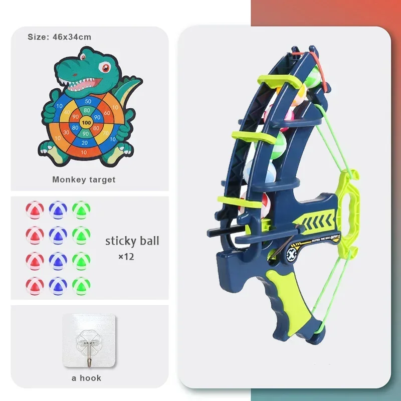 Dinossauro pegajoso bola arco bala macia alvo prática brinquedo dardo estilingue jogar seta brinquedo conjunto ao ar livre jogo brinquedos