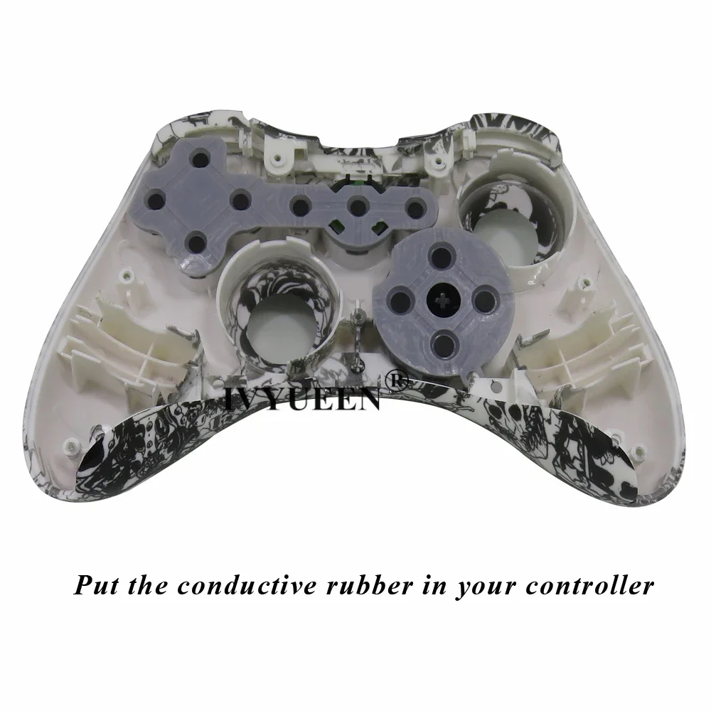 IVYUEEN-Borracha Condutora Silicone Pads para Microsoft Xbox 360, Controlador Sem Fio, Botão De Contato, D-Pad Peças De Reparo, 10 Conjuntos