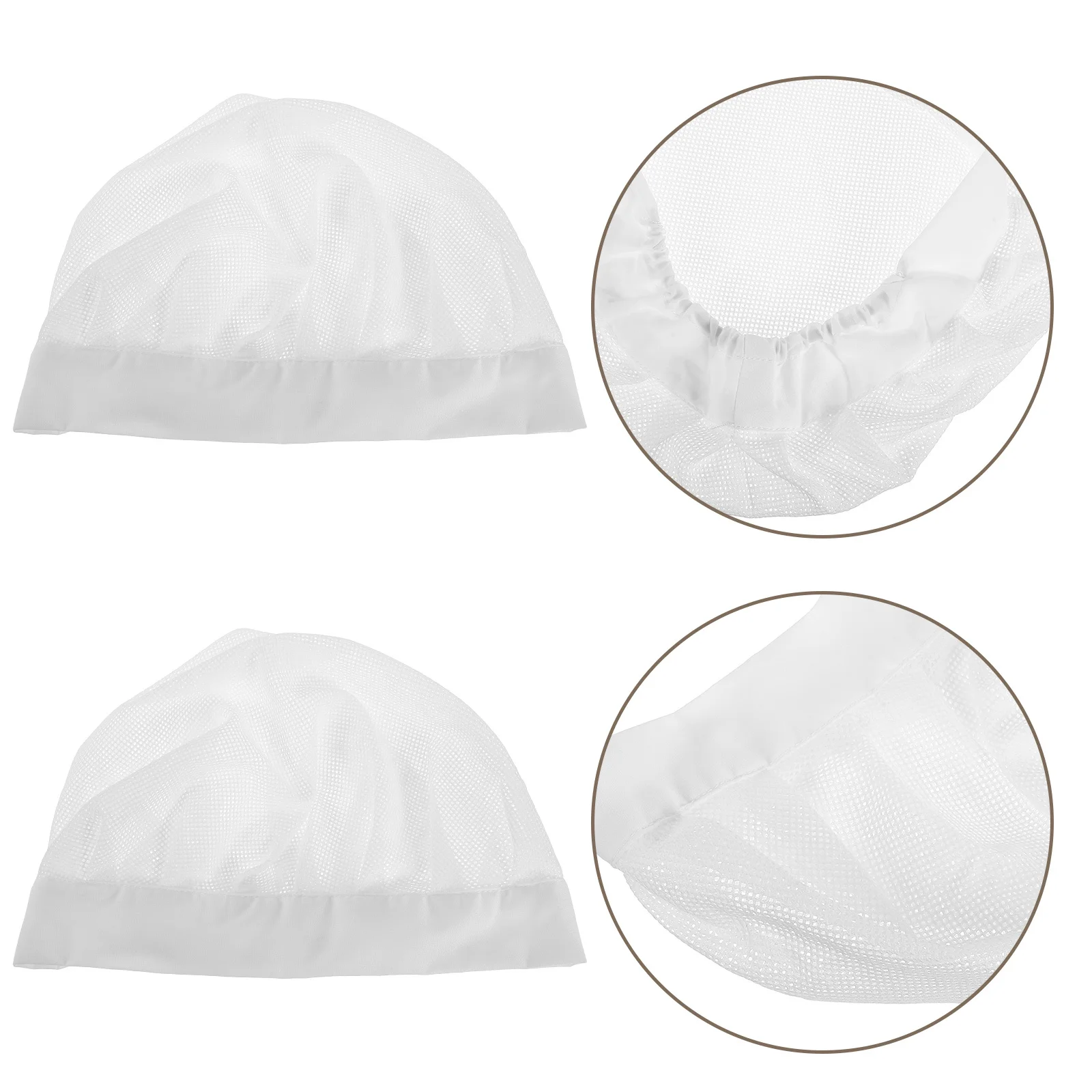 2개입 주방 작업 모자 셰프 통기성 메쉬 요리 모자 신축성 있는 유니섹스 음식 서비스 베이커 모자 재사용 가능 세탁 가능 레스토랑용