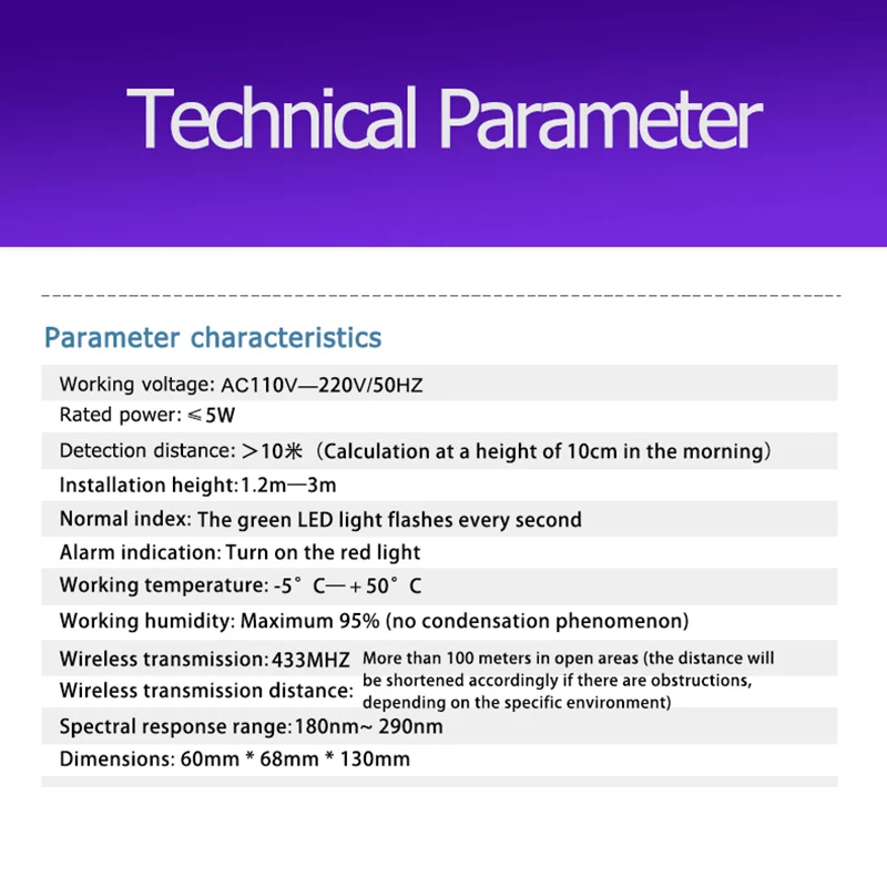Wifi UV Flame Detector Fire Sensor Siren Alarm 80DB For Home/School/Hotel/Factory/Warehouse/Store 5V Works With Tuya Smart Life