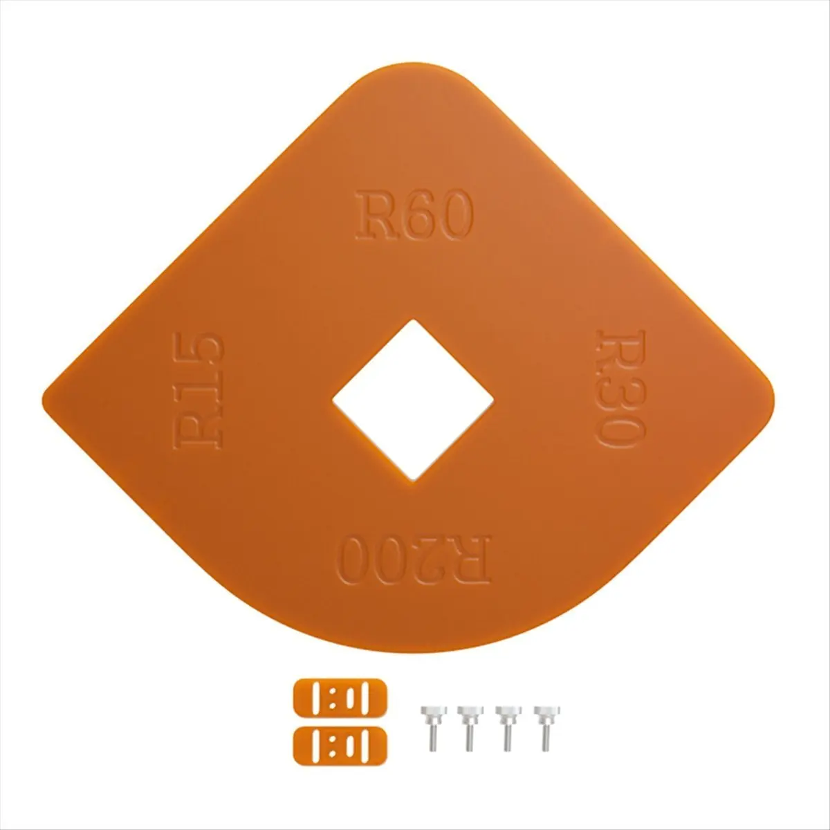 ABNQ Woodworking Router Corner Radius Templates Jig R15 R30 R60 R200 Excircle Arc Angle Corner Template Woodworking Tool