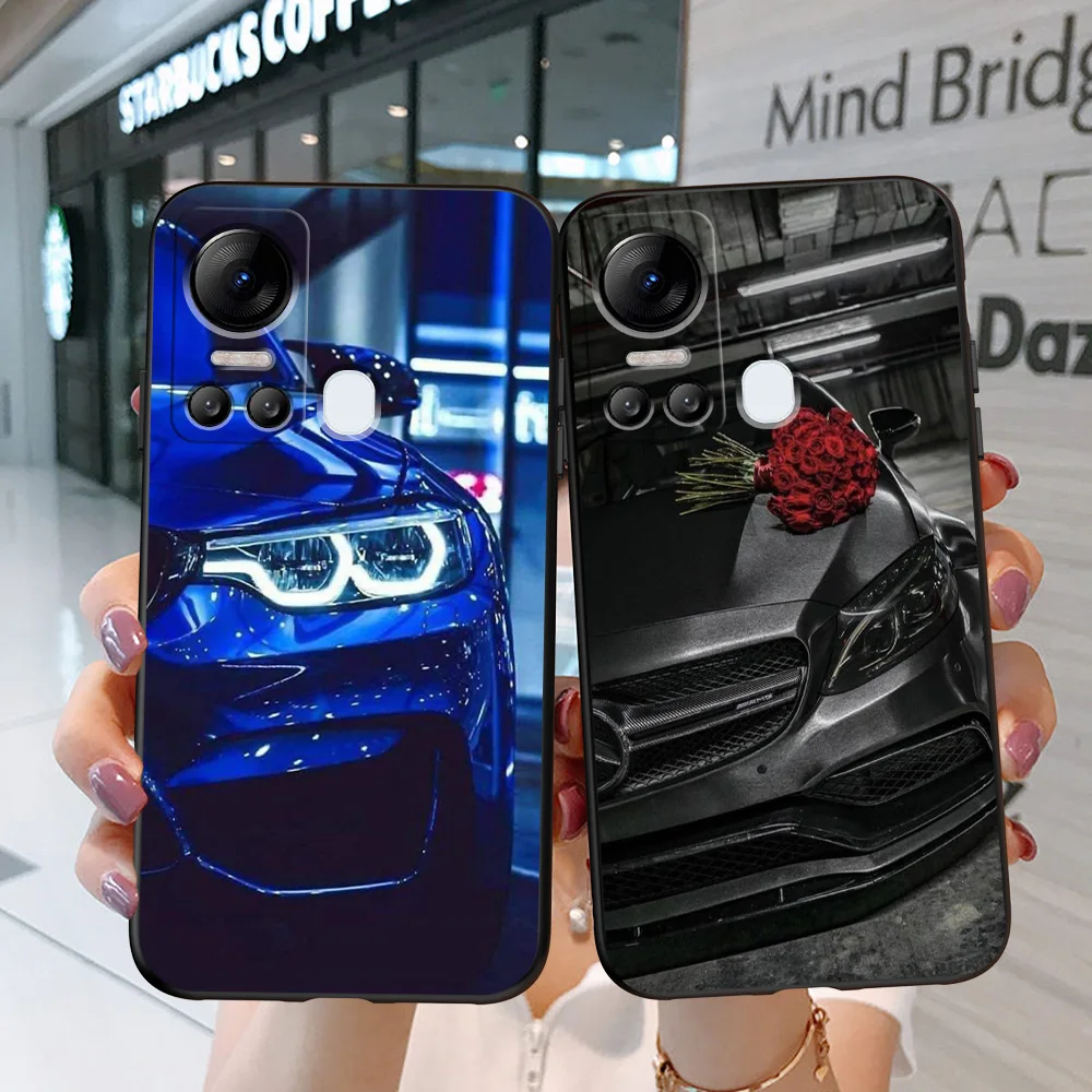 Case For ITEL VISION 5 S18 Silicon Phone Back Cover black tpu case Luxury cars cool