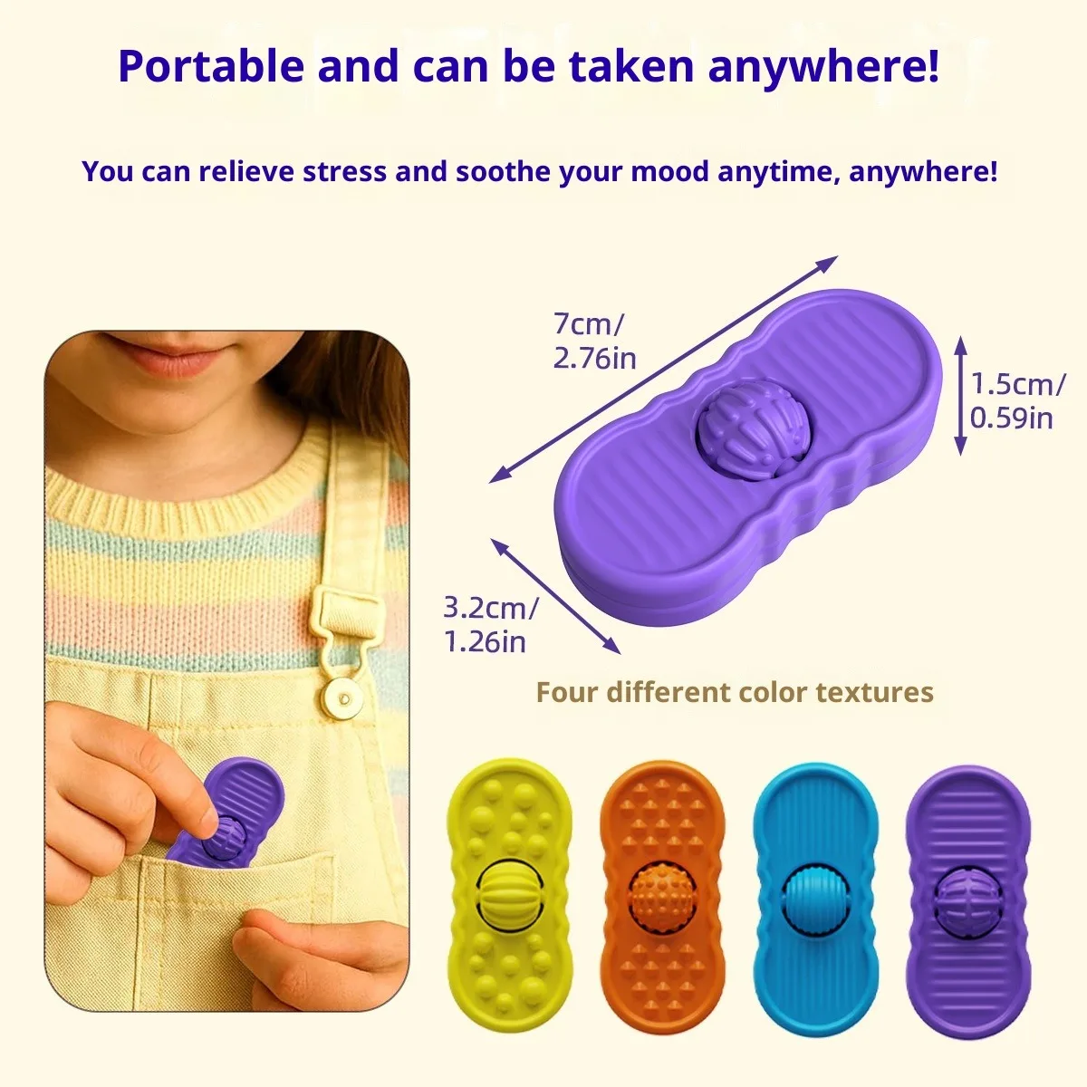 4 قطعة سيليكون الحسية تململ الأسطوانة اللعب الإجهاد الإغاثة كرة دوارة ضد الإجهاد تململ التوحد أدهد القلق حجر سيليكون المنزلق #4