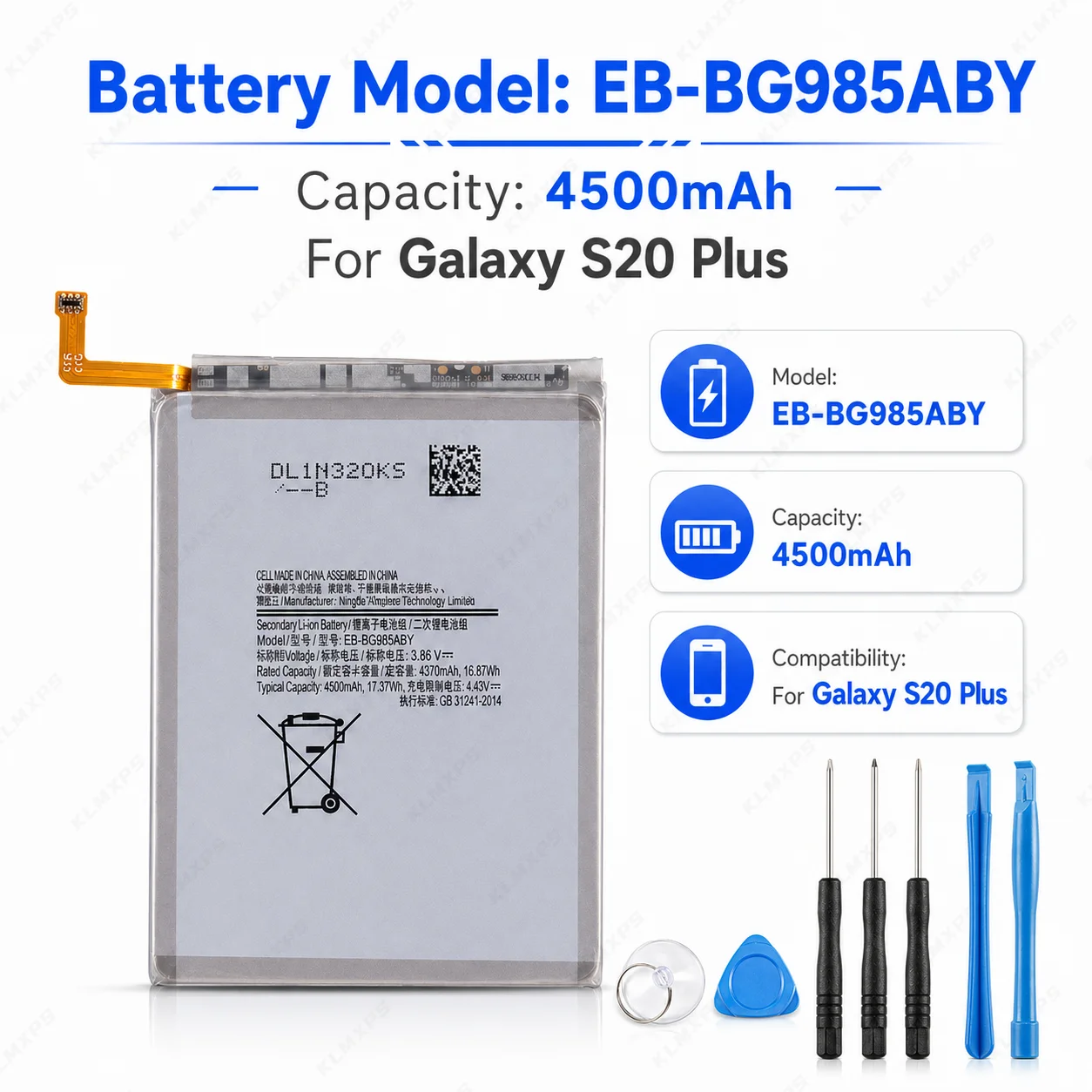 Replacement Battery For Samsung Galaxy S20 S20 Plus S20 Ultra S21 FE 5G EB-BG980ABY EB-BG985ABY EB-BG988ABY EB-BG990ABY Tools