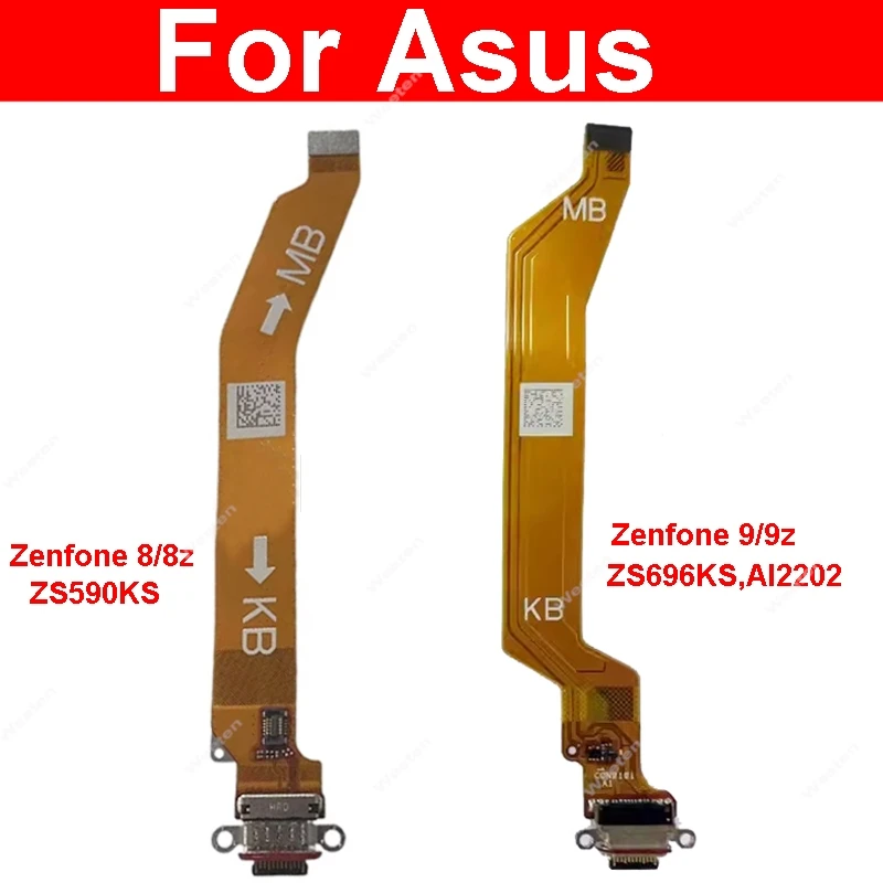 For ASUS ZenFone 8 8Z 9 9Z ZS590KS ZS696KS USB Charging Port Flex Cable USB Charger Dock Connector Board Flex Cable Parts