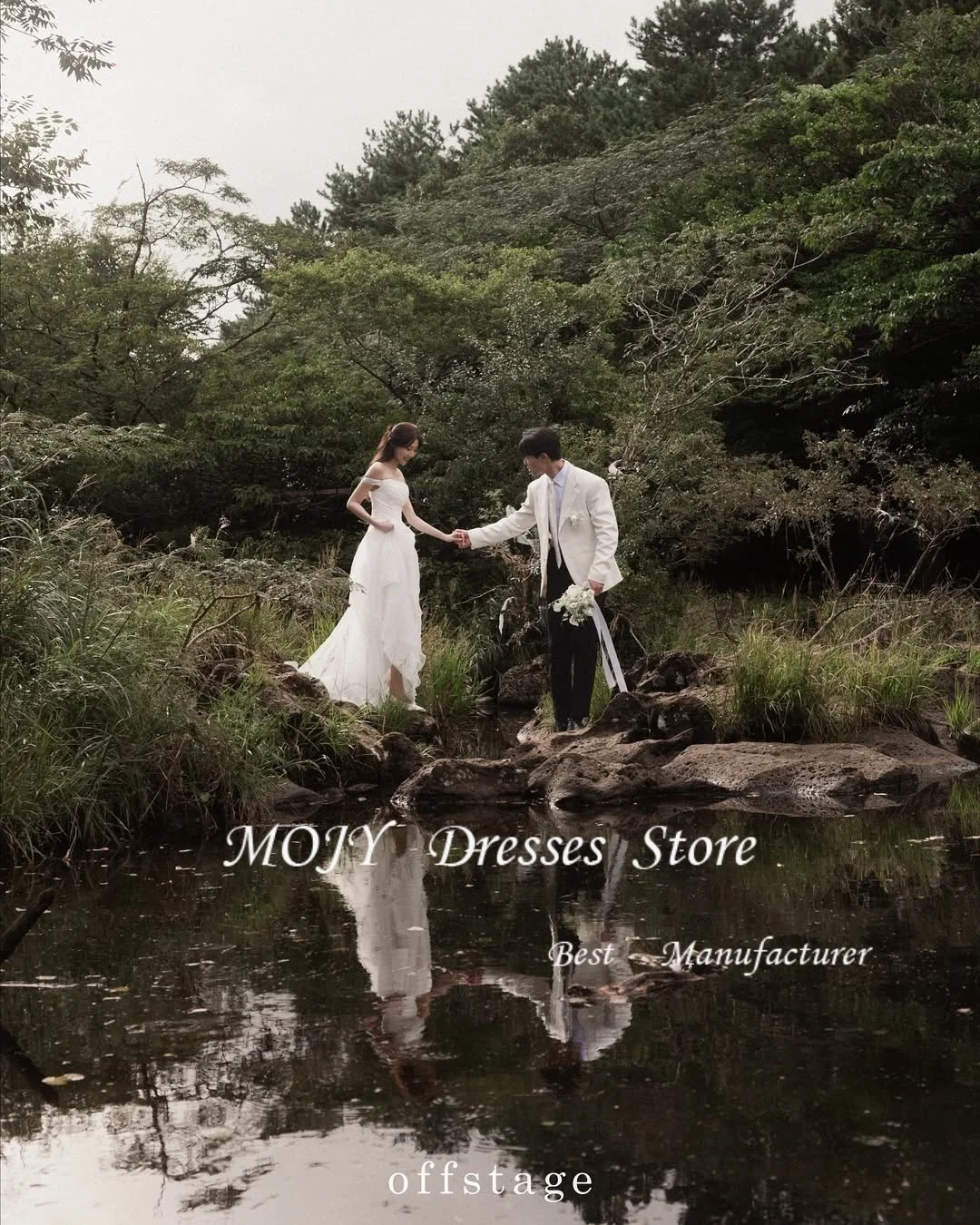 OLOEY 우아한 웨딩드레스 한국 맞춤형 코르셋/지퍼 백 오간자 웨딩드레스 리셉션 드레스 신부 드레스 웨딩드레스