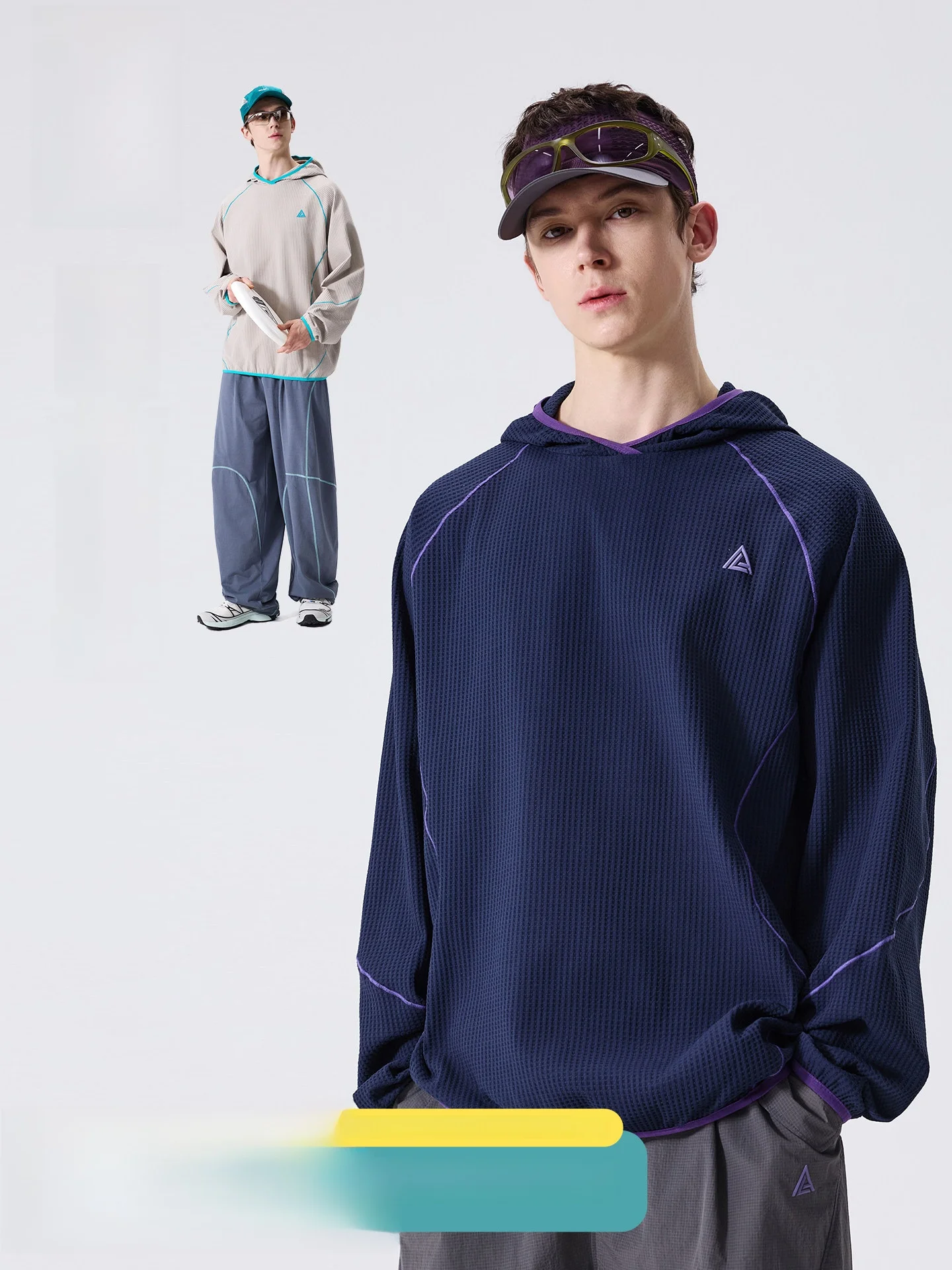 LAZY DAY Outdoor Hiking Long Sleeve Hoodie T-Shirt Men's Quick Dry Antibacterial Polyester Fabric Casual Style Spring 2026