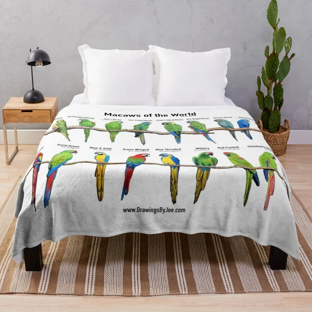 

Macaws of the World Throw Blanket christmas gifts funny gift Blankets