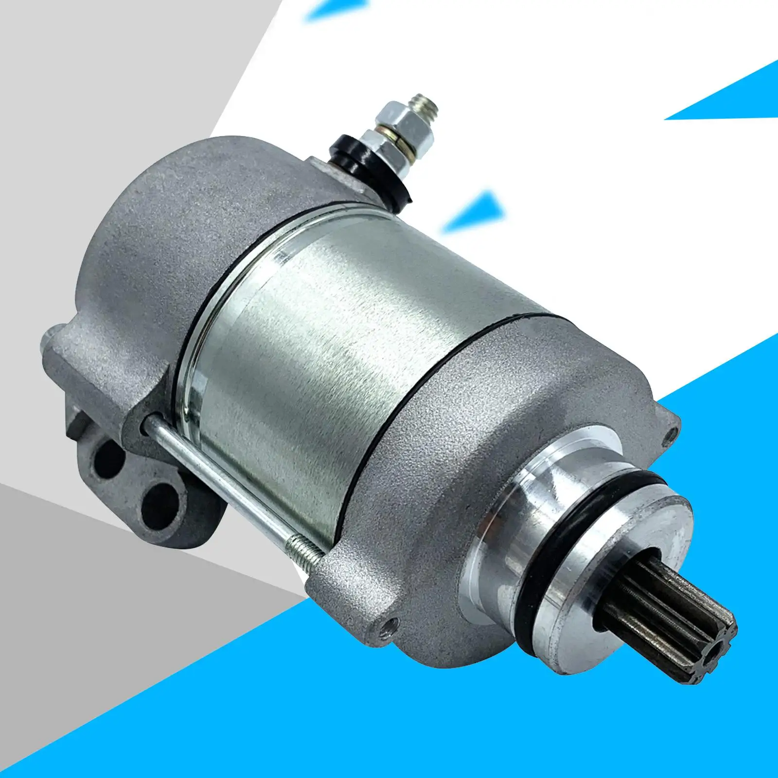

Motorbike Starter Motor Silver Metal Durable Replacement Accessory for Motorcycles Compatible with 55140001000 Part Number