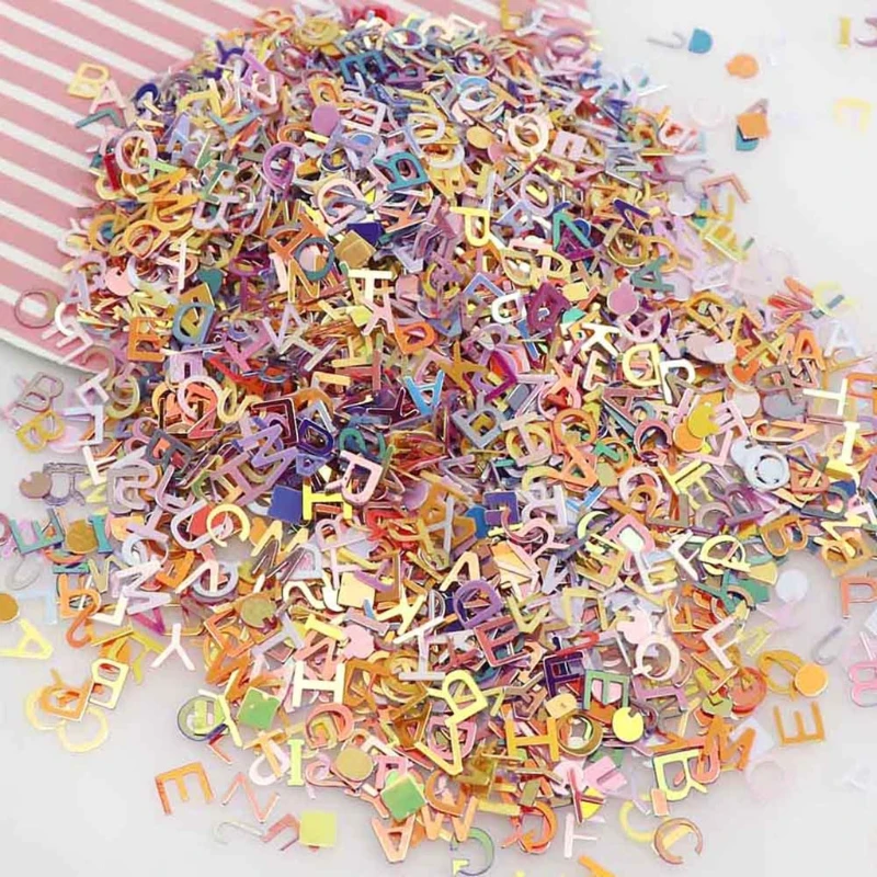 

Art Craft Glitter of Alphabetic Letters Shiny Sequins for DIY Arts Shaker Cards Drop Shipping
