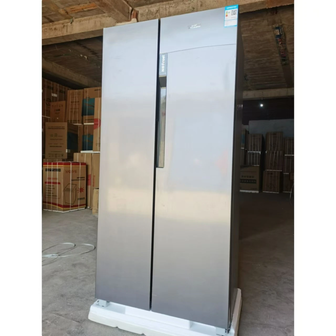 518L large capacity double door refrigerator, open door fixed frequency air cooled refrigerator fridges for home