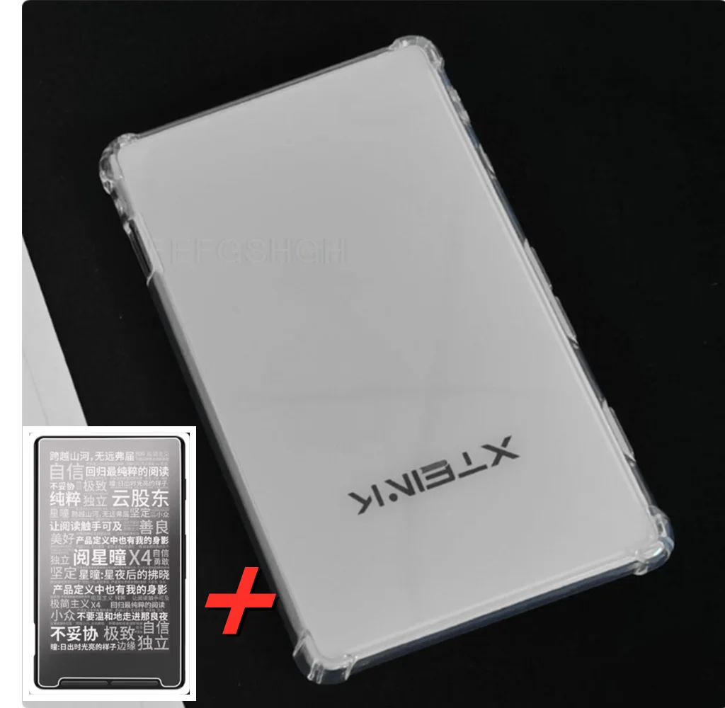Protective Glass For XTEINK X4 Ereader Case Silicone Clear Cover On For XTEINKX4 E-book Reader Ink Screen 4.3"  Tempered Glass