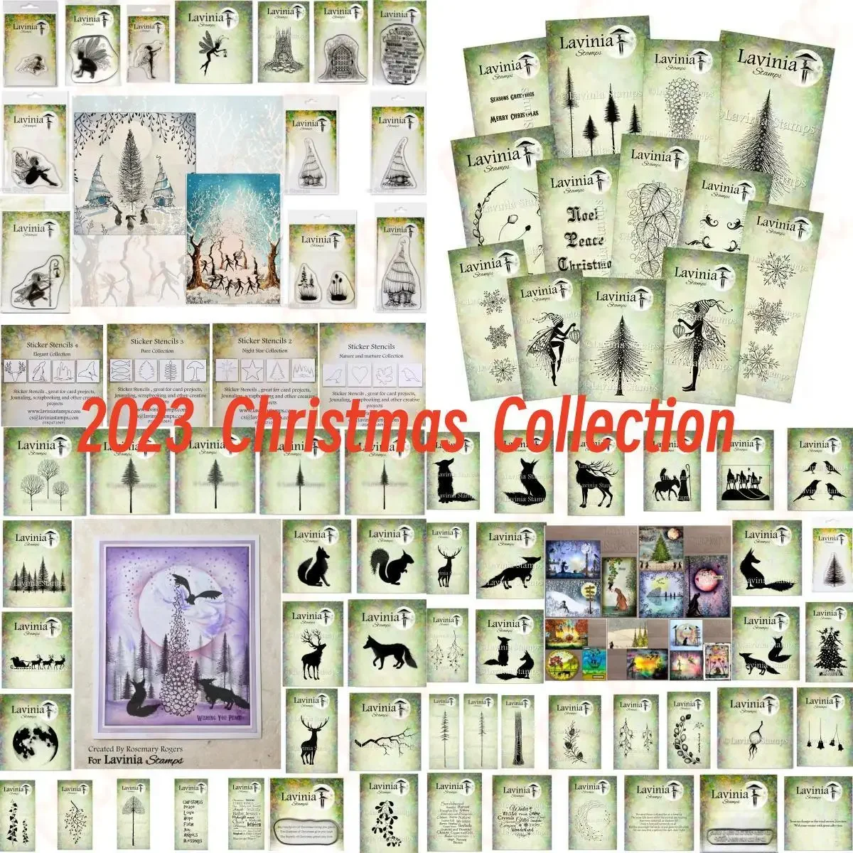 

2024 Christmas Tree Animal Collection Clear Stamps Stencil Scrapbook Diary Decoration Embossing Cut Die Template DIY Make Card