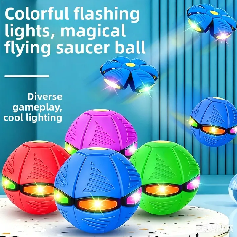 Children's Bouncy Ball, Stepping Ball, Flying Disc, Transforming Ball, Outdoor Ball, Parent-Child Interactive Stress-Relief Toy