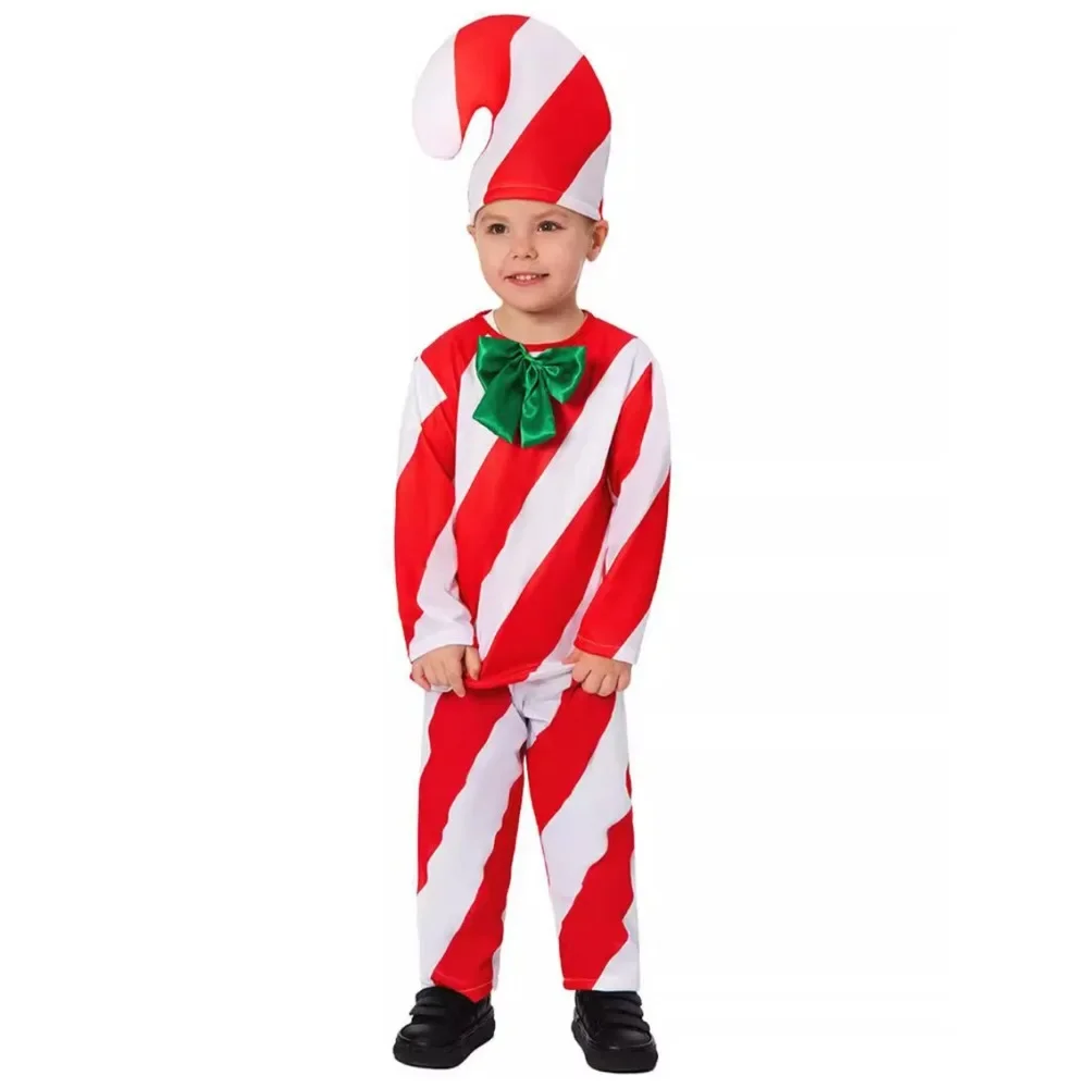 Christmas Cosplay Candy Cane Children's Costume Christmas Candy Cosplay Stage Performance Costume