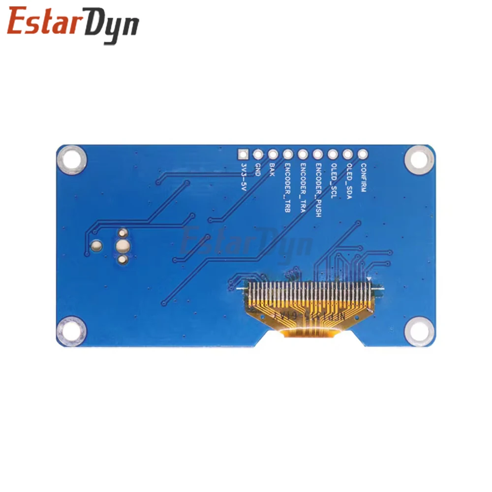 Estardyn 1.3 Inch OLED Display with EC11 Rotary Encoder Module, IIC White/Blue Screen for Menu Control DIY