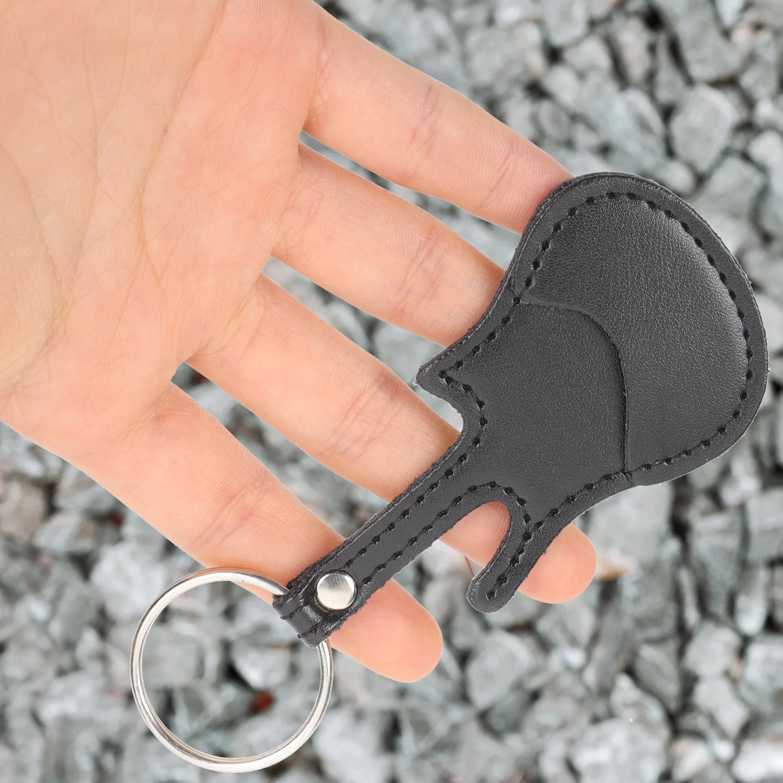 

PU Guitar Picks Storage Bag Durable Portable Keychain Holder Guitar Pick Carrying Case Waterproof Organizer for Ukulele Bass