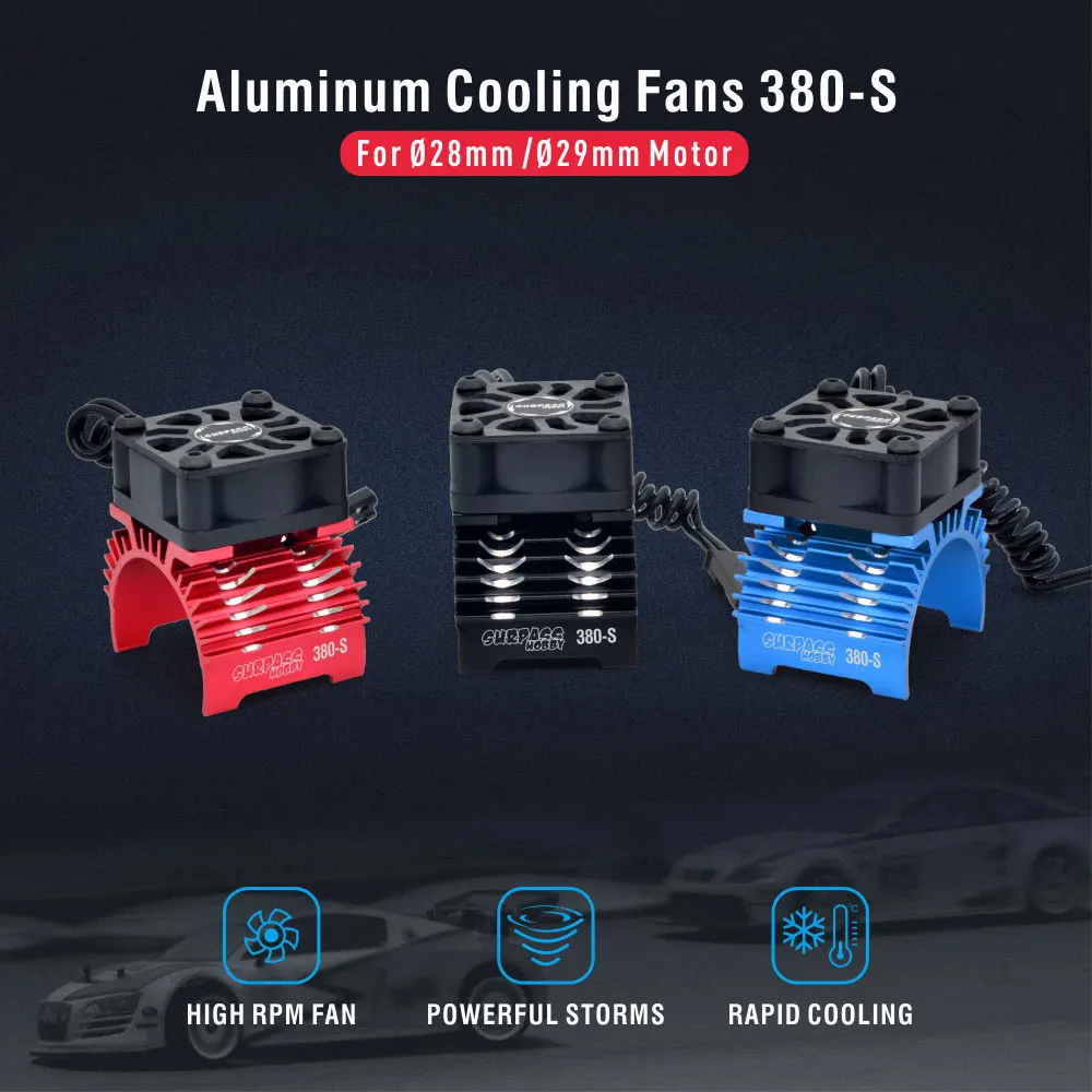 

SURPASS HOBBY RC Motor Fan Cooling Heatsink for 380 Brushless Motor 28/29/36mm