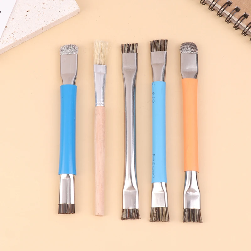 Double Headed Safe Clean Brush For Mobile Phones Motherboard Circuit Board PCB Welding Pad Stiff Brush Oil Flux Clean Tools