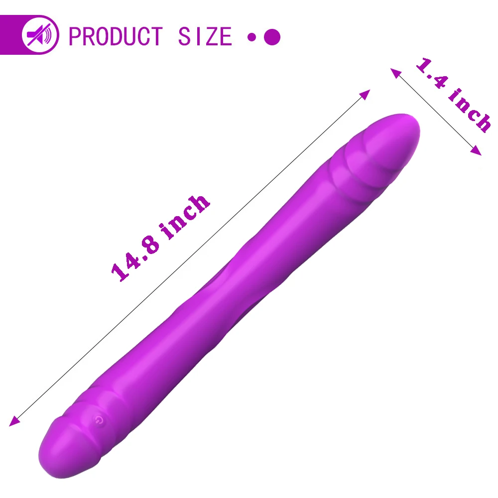 Realistic Double-Ended Dildo Vibrator for Women Lesbian Strapless Strap-on Dildo Vibrators Remote Control Sex Toys for Couples