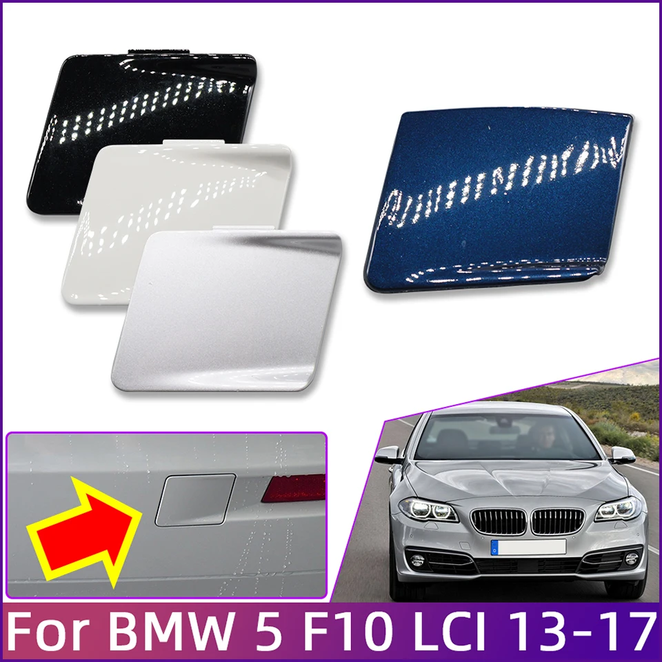 Rear Bumper Towing Hook Cover Cap For BMW 5 F10 LCI Basic Line / Luxury Line 525 528 530 535 2013-2017 #51127332776 51127332777