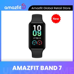 Amazfit-Band 7 Pulseira Inteligente, Nova Versão Global, Grande Display HD AMOLED de 1,47 