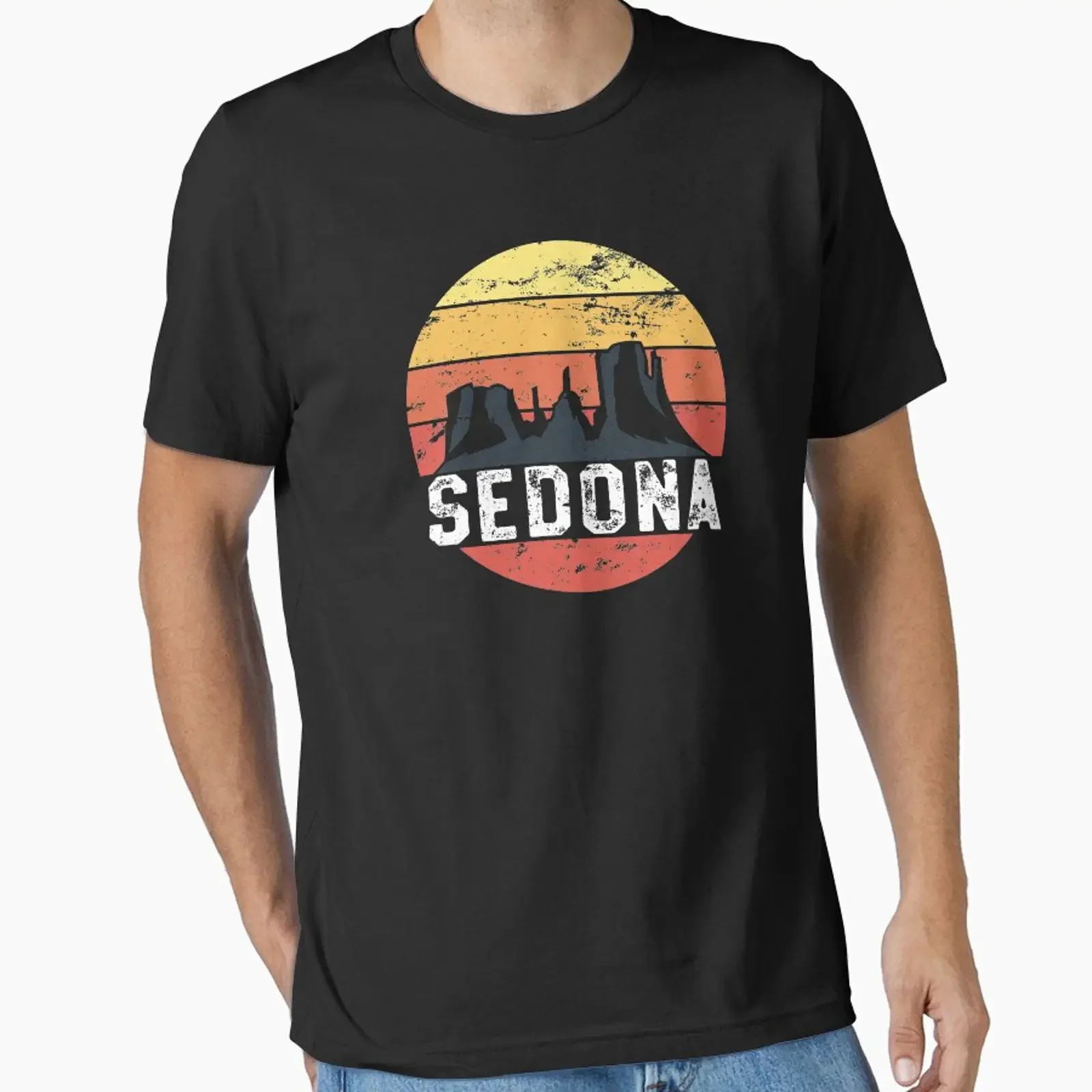 Retro Sedona Arizona T Shirt Family Vacation Red Rocks Essential vintage Washed fashion designer clothes Versatile graphic