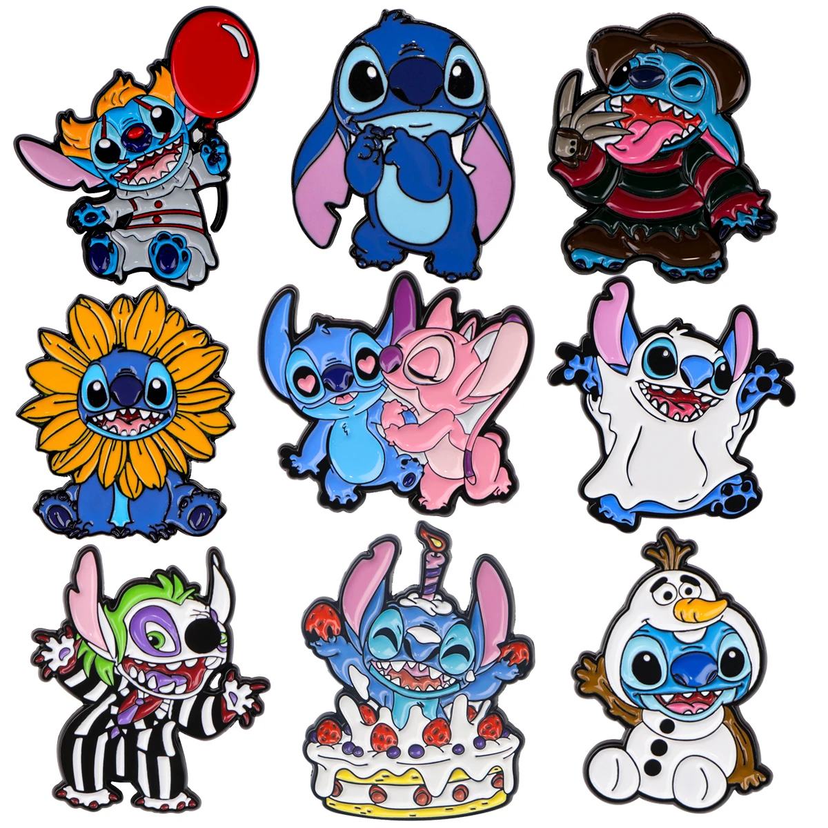 Cartoon Stitch Enamel Pin Brooches For Women Lapel Pins Badge on Backpack Clothes Accessories Fashion Jewelry Halloween Gifts