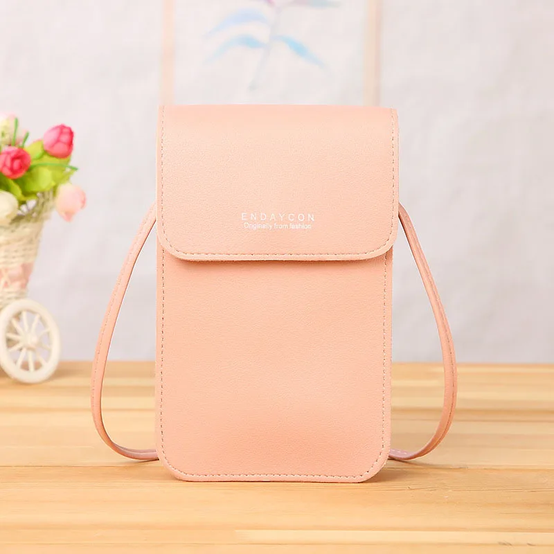 Women Crossbody Shoulder Bags Wallets Touch Screen Cell Phone Purse Soft Leather Strap Handbag for Female Luxury Messenger Bags