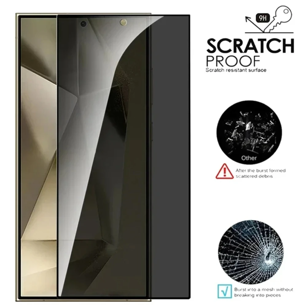 NNBILI Privacy-Schutzglas für Samsung Galaxy S26 Ultra S26+ Plus Fingerabdruck-Entsperrung Anti-Spy-Bildschirmschutz S26 Schutzglas – Detail 5
