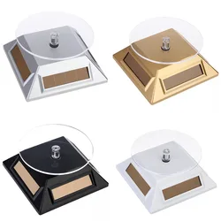 Solar Showcase 360 Automatic Rotating Turntable Jewelry Organizer Necklace Bracelet Watch Phone Display Stand
