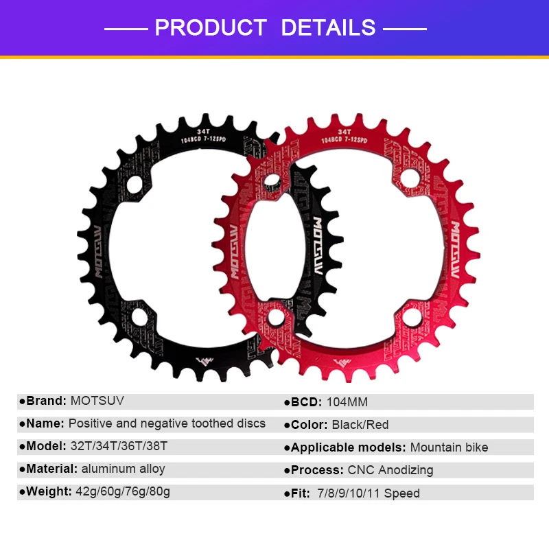 TSDZ2 แหวน Spider อะแดปเตอร์ 104BCD ผู้ถือแผ่นดิสก์ขาตั้ง Tongsheng กลางไดรฟ์มอเตอร์ 32T 34T 36T 38T Crankset ฟันแผ่น