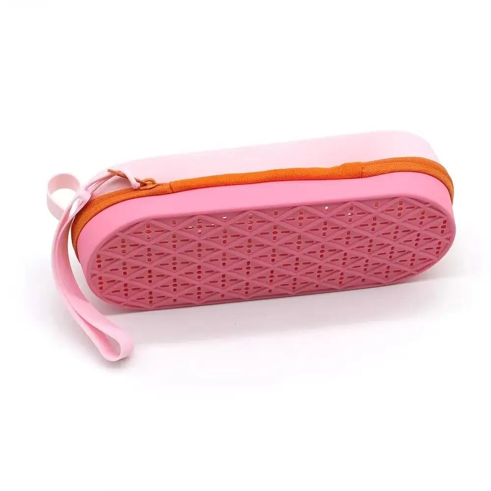 Portable Swimming Glasses Case Drain Hole Large Capacity Silicone Glasses Organizer with Handle Rope Breathable