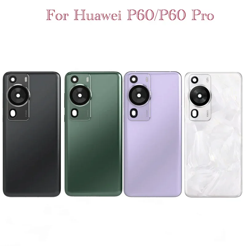 Replace For Huawei P60 / P60 Pro Battery Back Cover Glass Rear Door Lid Shell Case Housing + Camera Lens Frame Repair