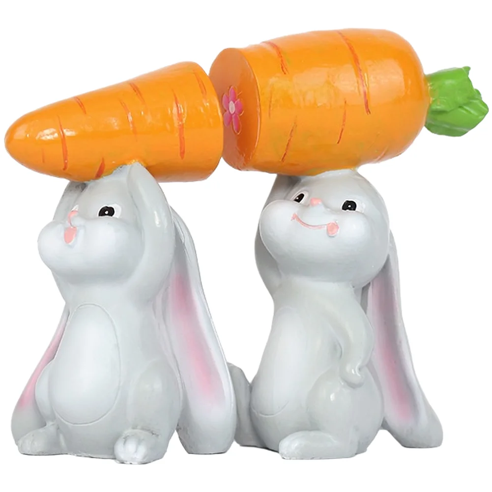

Easter-Themed Resin Tabletop Decor with Bunny and Carrot Motif for For AMERICAN Rural Country and Farmhouse Interior Styles