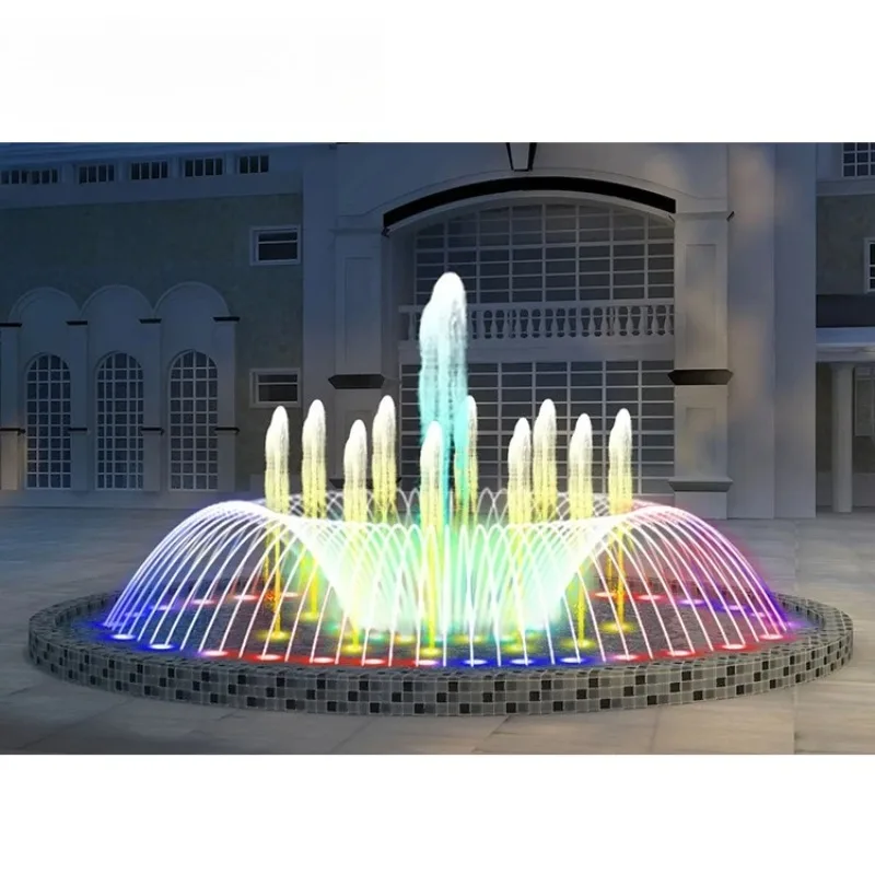 Outdoor small garden multimedia controller stainless steel nozzle music dancing fountain