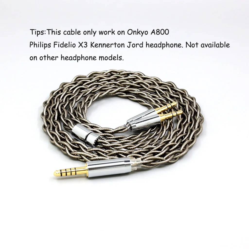 Кабель для наушников из чистого серебра 99% для Onkyo A800 Philips Fidelio X3 Kennerton Jord Palladium Graphene Gold 8691