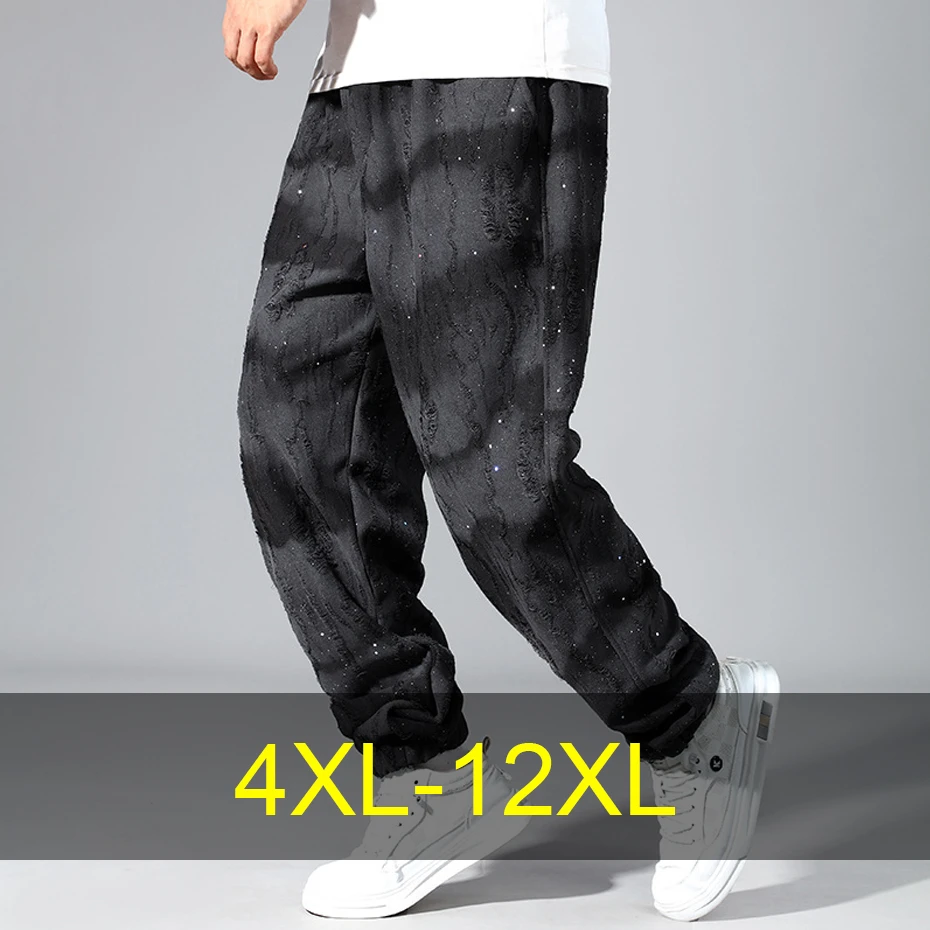 

Ripped Jogger Pants Men Plus Size 12XL Sweatpants Fashion Vintage Gradient Design Joggers Male Big Size 12XL