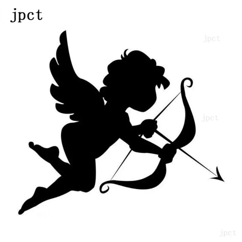 

CMCT художественный купид стрела Светоотражающая Водонепроницаемая виниловая оконная черная/серебряная наклейка на автомобиль с царапинам...