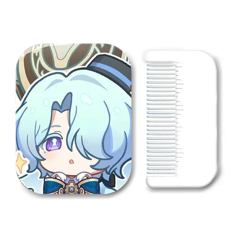 8x6 Honkai Star Rail Specchio per trucco pieghevole su un solo lato Mini tasca leggera da viaggio portatile Anime Cute Girls Kids Rettangolare