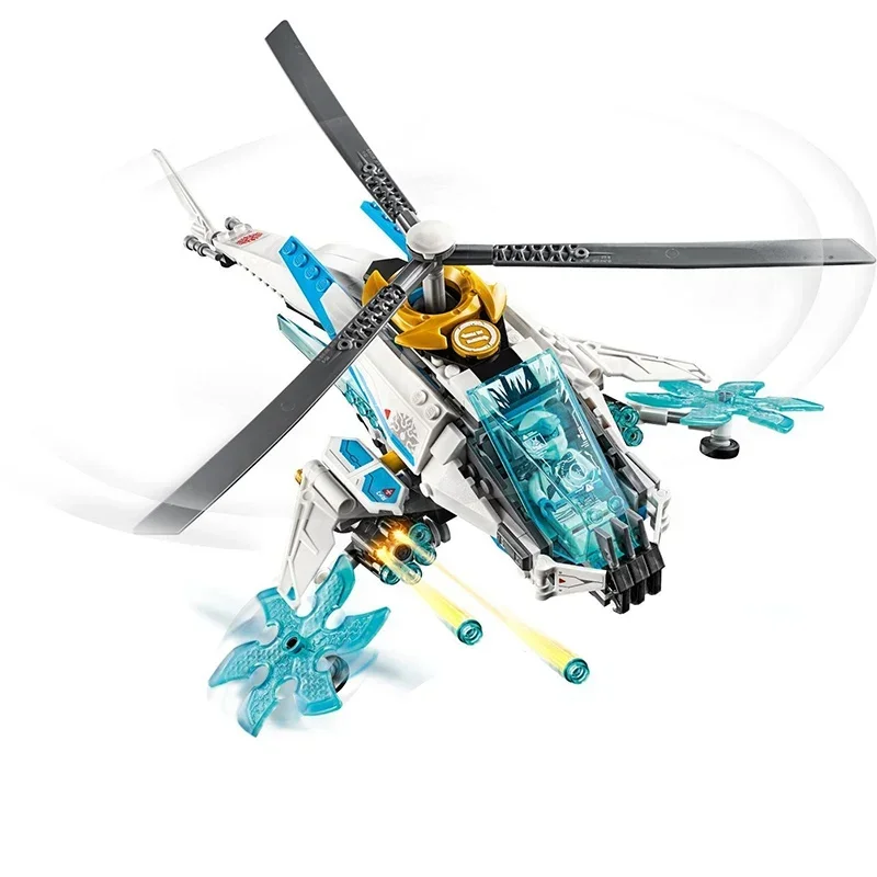 ShuriCopter filme helicóptero modelo tijolos conjuntos, blocos de construção DIY brinquedos para crianças, presente de Natal, compatível com 70675, 361pcs