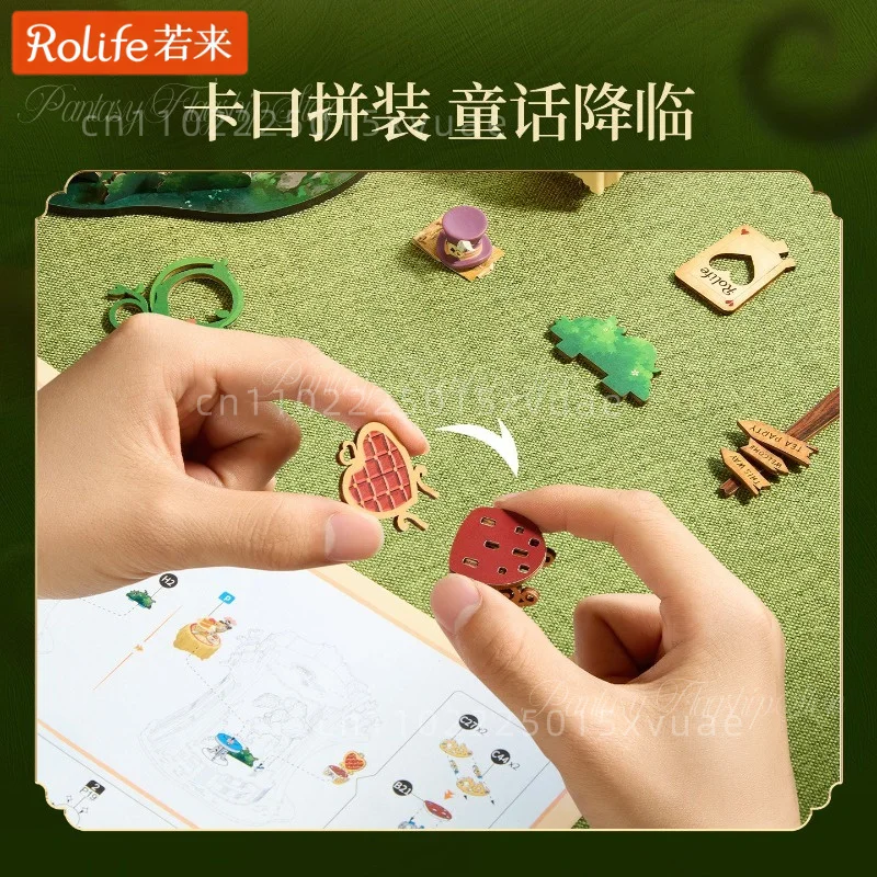 Rolife Forest Tea Party DIY Music Box Miniature Tree House Wooden Assembling Micro Scene Model Toys Decoration Collectible Gifts - view 4