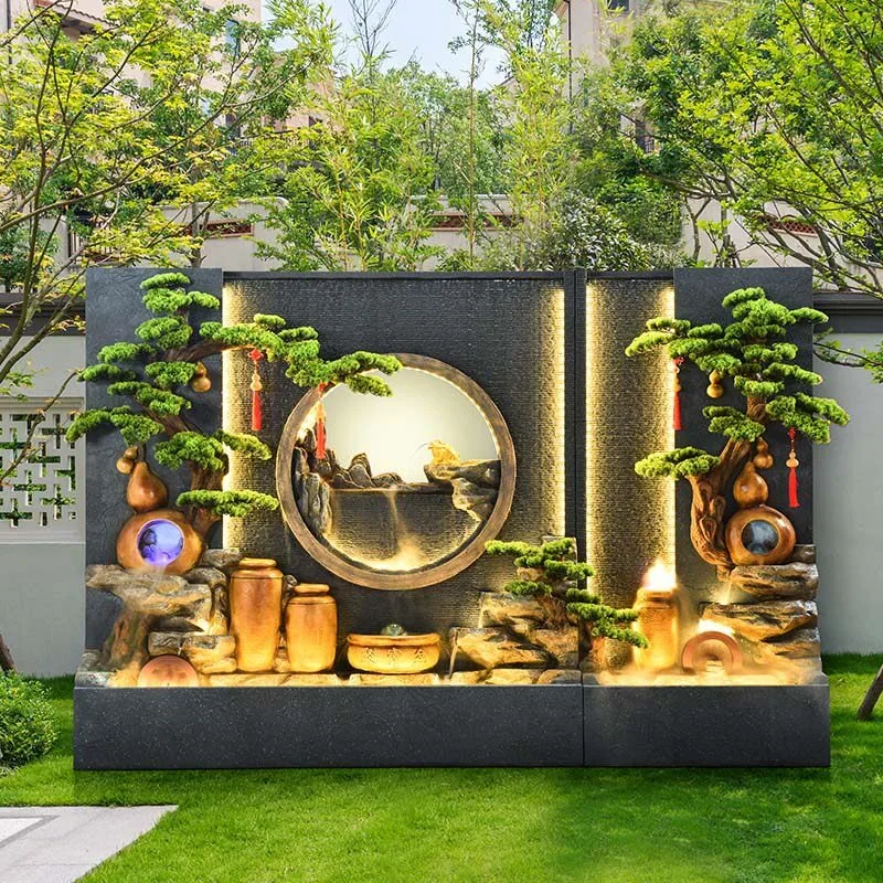 

Water Curtain Rockery Fountain Decoration Villa Screen Club Hotel Garden Courtyard Fish Pond Wall Landscape