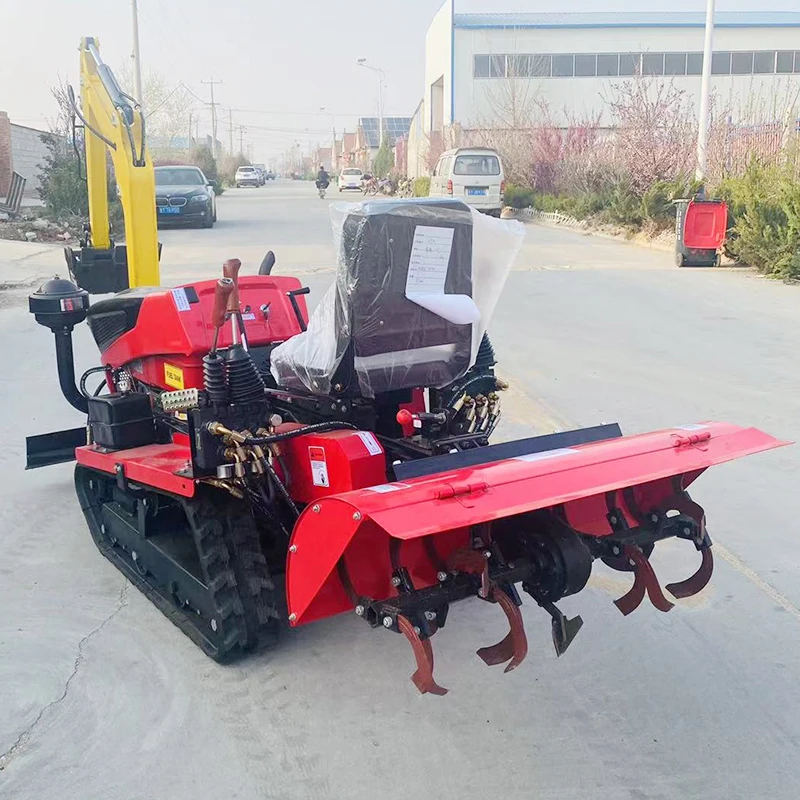 Customized Precision-Tilling Multi-Functional Mini Cultivator Crawler Tractor 22HP Heavy Duty with Excavator Tool