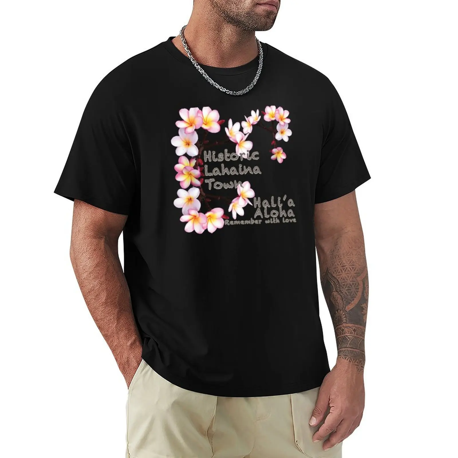 

Historic Lahaina Town T-Shirt oversized graphic tee new edition blue archive summer top mens graphic t-shirts pack