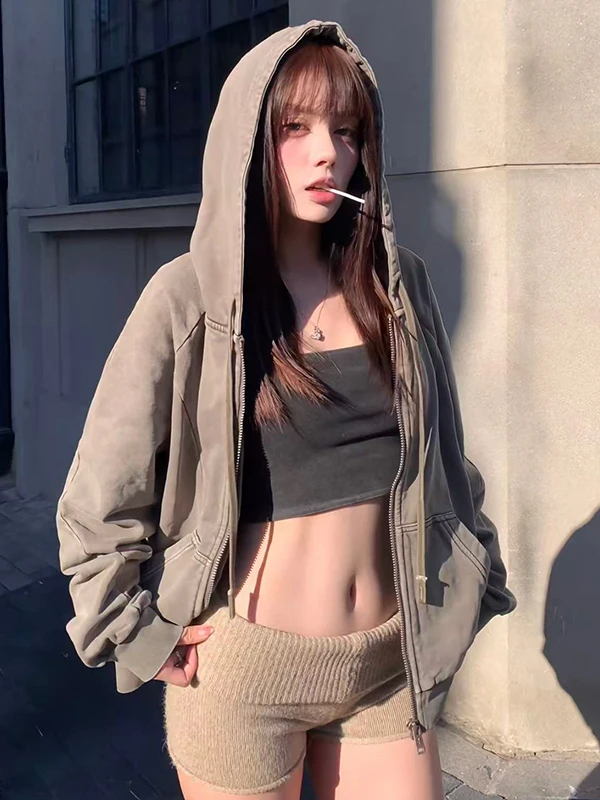 

Повседневные вязаные шорты с высокой талией и отворотом, женские, простой дизайн, осенний сезон, эластичные, удобные, модные шорты