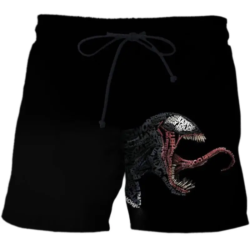 Marvel Legends celana pantai Venom pria, bawahan olahraga kasual Hip Hop nyaman cepat kering hadiah liburan