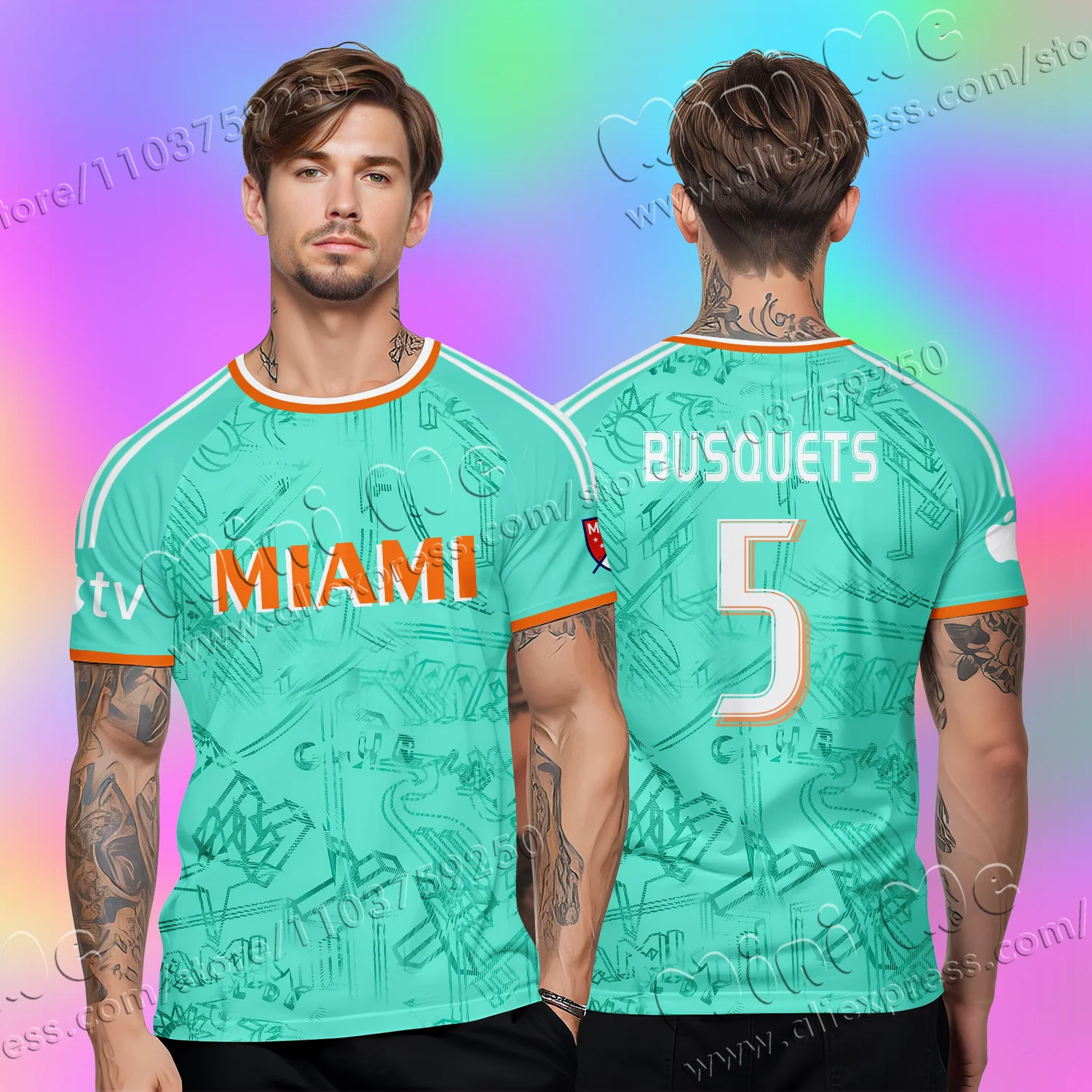 2025 Miami Ai Messi No.10 koszulka dla fanów piłki nożnej dla dzieci dorosły letni sport piłka nożna trening dziecięce topy bluza z okrągłym dekoltem